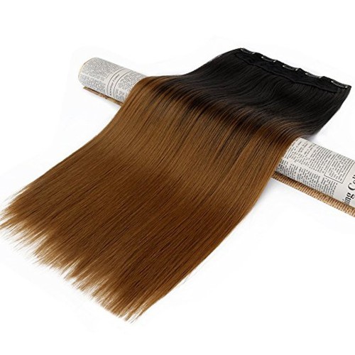 Prodlužování vlasů a účesy - Clip in vlasy - 60 cm dlouhý pás vlasů - ombre styl - odstín 2 T 27