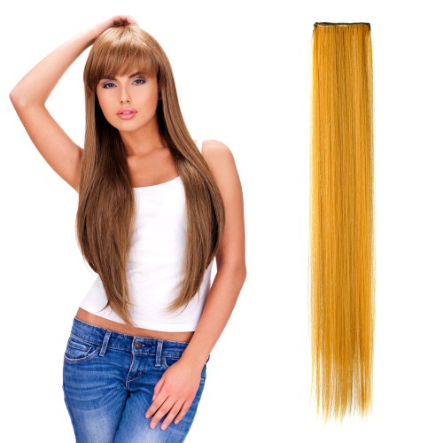 Prodlužování vlasů a účesy - Rovný clip in pásek vlasů v délce 60 cm - odstín O