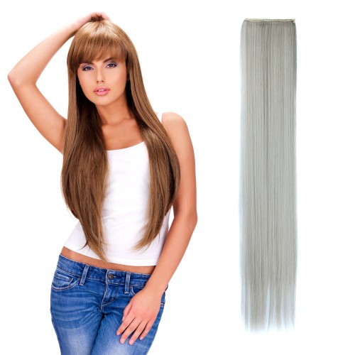 Prodlužování vlasů a účesy - Rovný clip in pásek vlasů v délce 60 cm - odstín R