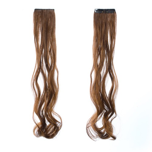 Prodlužování vlasů a účesy - Vlnitý clip in pásek vlasů v délce 55 cm - odstín G