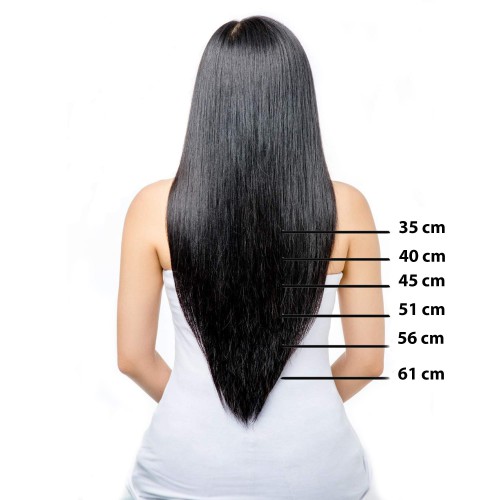 Prodlužování vlasů a účesy - Clip in vlasy 45 cm lidské – Remy 70 g - odstín 1B