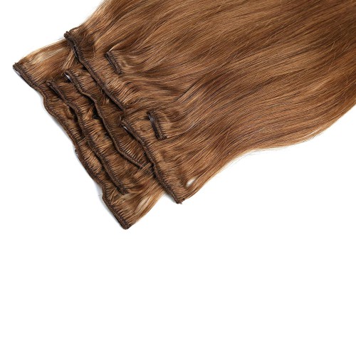 Prodlužování vlasů a účesy - Clip in vlasy 51 cm lidské – Remy 70 g - odstín 8