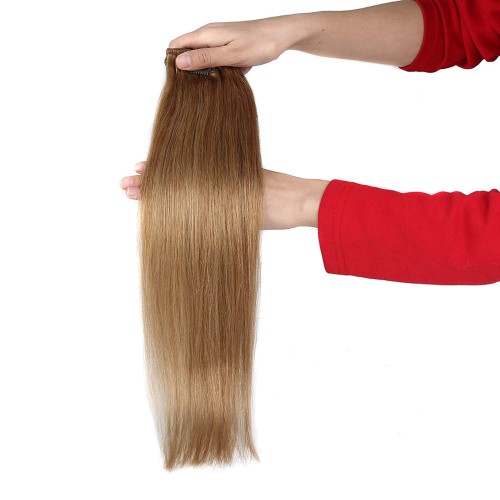 Prodlužování vlasů a účesy - Clip in vlasy 51 cm lidské – Remy 70 g - odstín 12