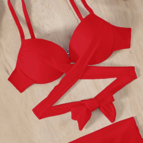 Dámská móda a doplňky - Dámské dvoudílné plavky Cathi Red