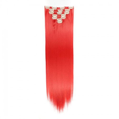 Prodlužování vlasů a účesy - Clip in sada STANDARD - 57 cm - odstín RED