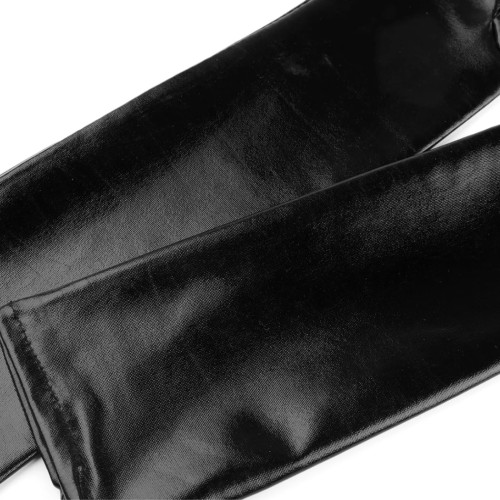 Dámská móda a doplňky - Dlouhé společenské rukavice imitace latexu černá