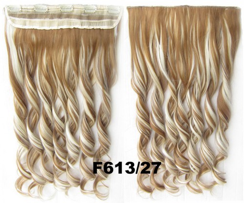 Prodlužování vlasů a účesy - Clip in pás vlasů - lokny 55 cm - odstín F613/27