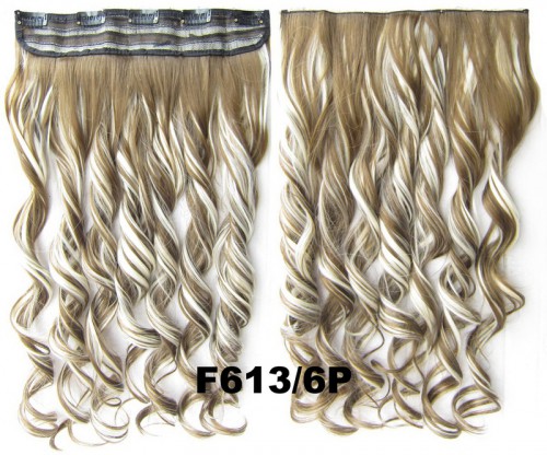 Prodlužování vlasů a účesy - Clip in pás vlasů - lokny 55 cm - odstín F613/6P