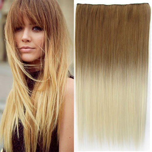 Prodlužování vlasů a účesy - Clip in vlasy - 60 cm dlouhý pás vlasů - ombre styl - odstín 27 T 613