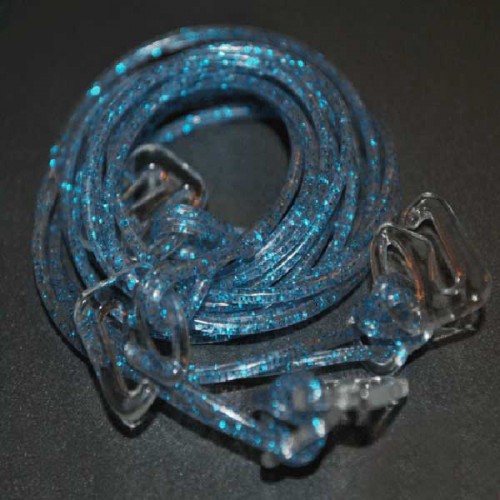 Dámská móda a doplňky - Silikonová ramínka k podprsence Makaron - modrá s glitrama