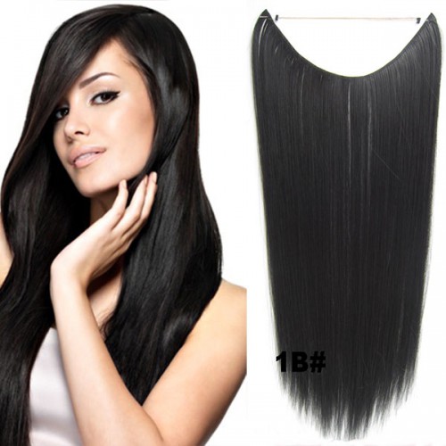 Prodlužování vlasů a účesy - Flip in vlasy - 55 cm dlouhý pás vlasů - odstín 1B