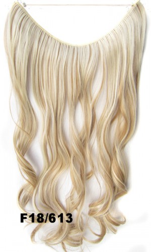 Prodlužování vlasů a účesy - Flip in vlasy - vlnitý pás vlasů 45 cm - odstín F18/613