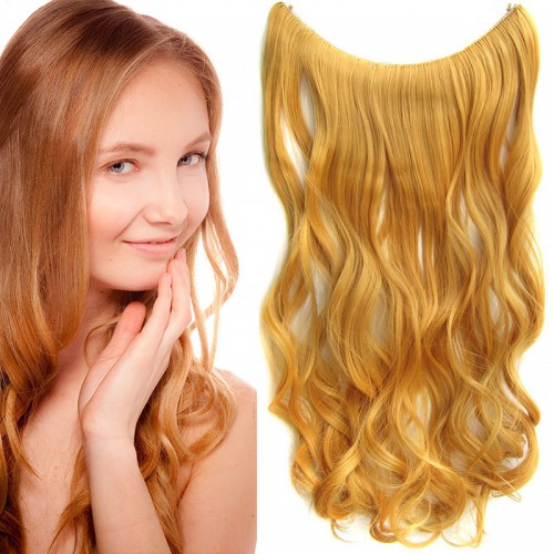 Prodlužování vlasů a účesy - Flip in vlasy - vlnitý pás vlasů 55 cm - odstín 144