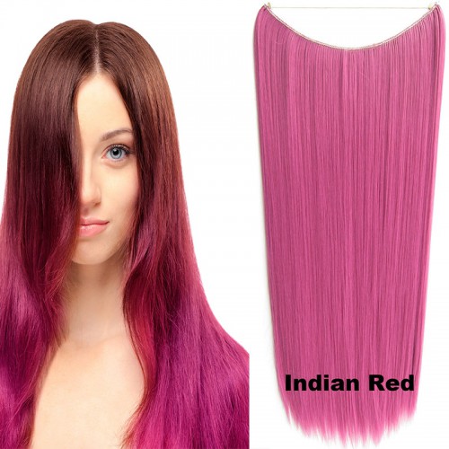 Prodlužování vlasů a účesy - Flip in vlasy - 60 cm dlouhý pás vlasů - odstín Indian Red