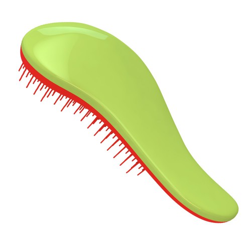 Prodlužování vlasů a účesy - Rozčesávací kartáč Dtangler Colored - Green - Red