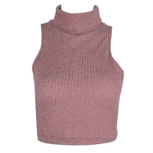 Dámská móda a doplňky - Dámský rolákový crop top - vínový