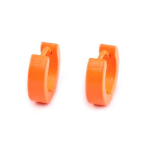 Dámská móda a doplňky - Náušnice z nerezové oceli - Neon- oranžové