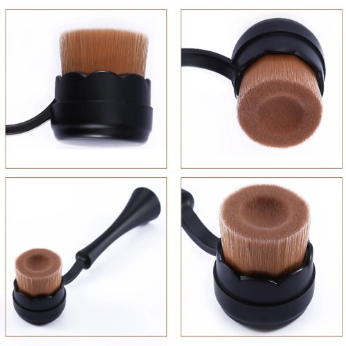 Krása - Kosmetický štětec na make up - plochooválný kartáč