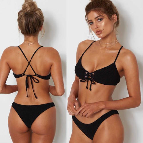 Dámská móda a doplňky - Dámské plavky - push up bikiny Eve Black