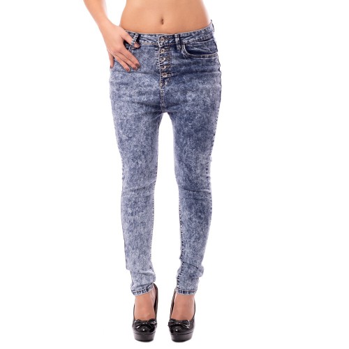 Dámská móda a doplňky - Dámské plisňové jeans se sníženým sedem