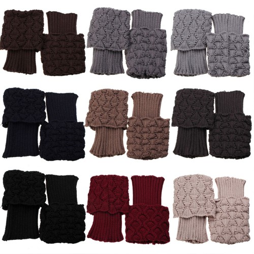 Dámská móda a doplňky - Pletené návleky na nohy do kozaček 2 v 1