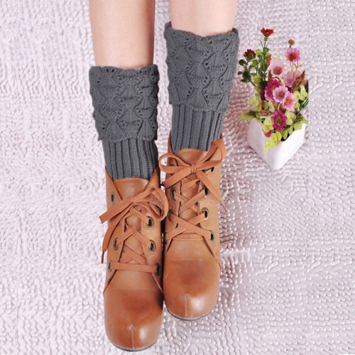 Dámská móda a doplňky - Pletené návleky na nohy do kozaček 2 v 1