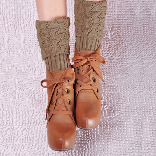 Dámská móda a doplňky - Pletené návleky na nohy do kozaček 2 v 1