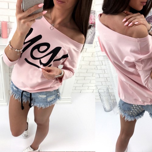 Dámská móda a doplňky - Dámský růžový fashion top Yes