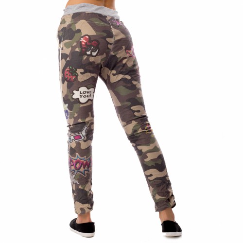 Dámská móda a doplňky - Dámské plátěné baggy Air Force - zelené