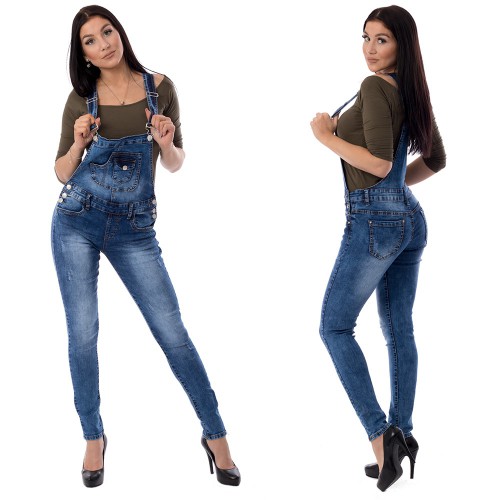 Dámská móda a doplňky - Dámské jeans s laclem - modré