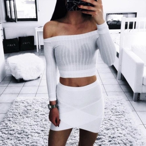 Dámská móda a doplňky - Dámský crop top Angelia - bílý