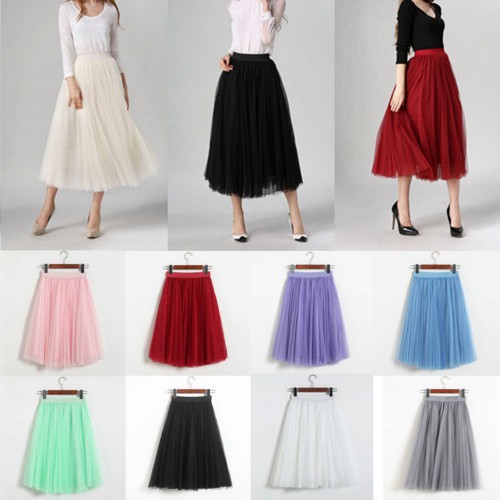 Dámská móda a doplňky - Dámská tylová tutu sukně - dlouhá