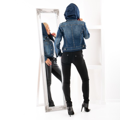 Dámská móda a doplňky - Dámská jeans bunda s kapucí