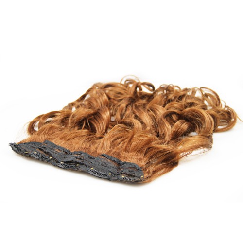 Prodlužování vlasů a účesy - Clip in pás vlasů - lokny 50 cm - odstín 30