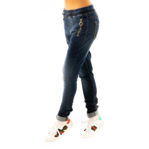 Dámská móda a doplňky - Dámské jeans baggy se šňůrkou v pase