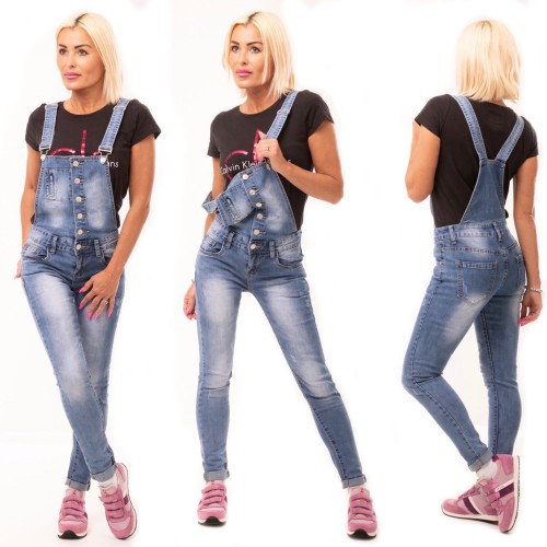 Dámská móda a doplňky - Jeans s laclem na knoflíčky