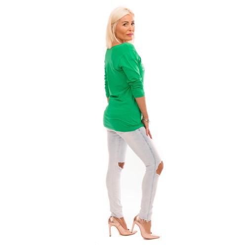 Dámská móda a doplňky - Dámská ležérní halenka Bright for me - zelená
