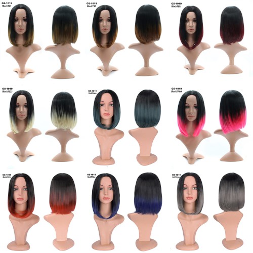 Prodlužování vlasů a účesy - Paruka Ombre GS1019 - odstín BlackTRed
