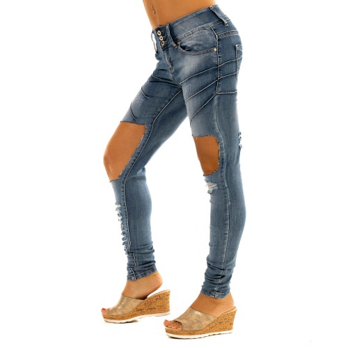 Dámská móda a doplňky - Jeans s aplikací a trháním