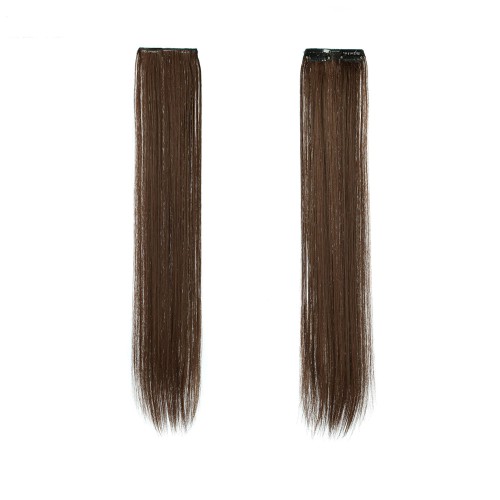 Prodlužování vlasů a účesy - Rovný clip in pásek vlasů v délce 60 cm - odstín E