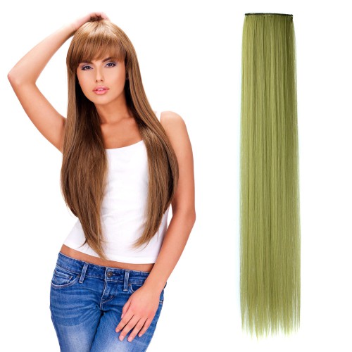 Prodlužování vlasů a účesy - Rovný clip in pásek vlasů v délce 60 cm - odstín N