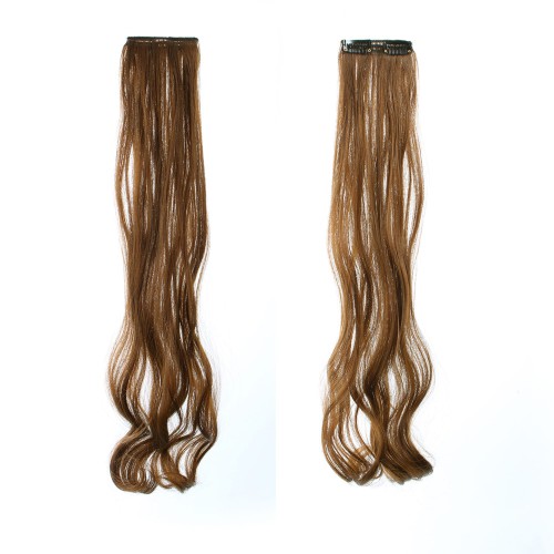 Prodlužování vlasů a účesy - Vlnitý clip in pásek vlasů v délce 55 cm - odstín D