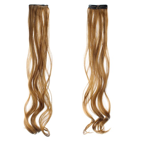 Prodlužování vlasů a účesy - Vlnitý clip in pásek vlasů v délce 55 cm - odstín I