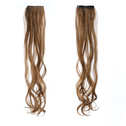 Prodlužování vlasů a účesy - Vlnitý clip in pásek vlasů v délce 55 cm - odstín J
