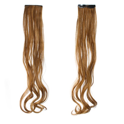 Prodlužování vlasů a účesy - Vlnitý clip in pásek vlasů v délce 55 cm - odstín L