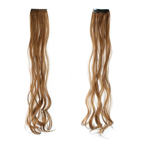 Prodlužování vlasů a účesy - Vlnitý clip in pásek vlasů v délce 55 cm - odstín P