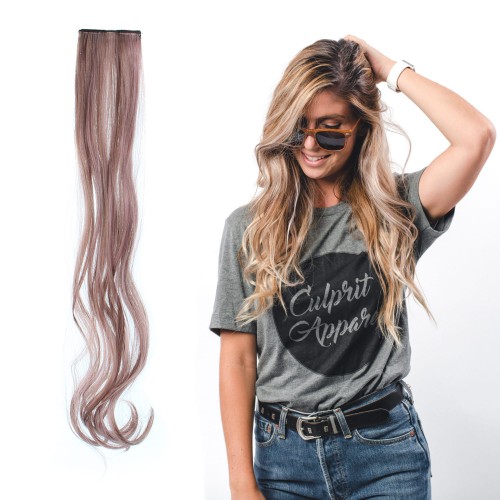 Prodlužování vlasů a účesy - Vlnitý clip in pásek vlasů v délce 55 cm - odstín S