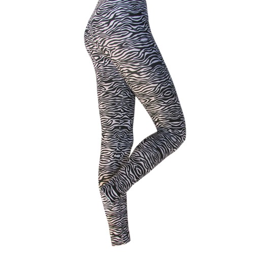 Dámská móda a doplňky - Dámské legíny se vzorem bílé zebry