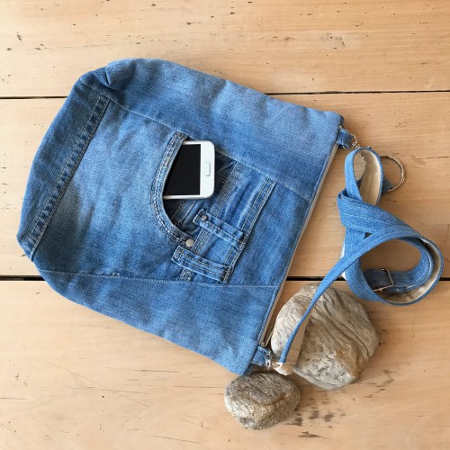 Dámská móda a doplňky - Verato Džínová taška s kapsami