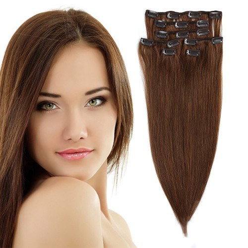 Prodlužování vlasů a účesy - Clip in vlasy 45 cm lidské – Remy 70 g - odstín 6